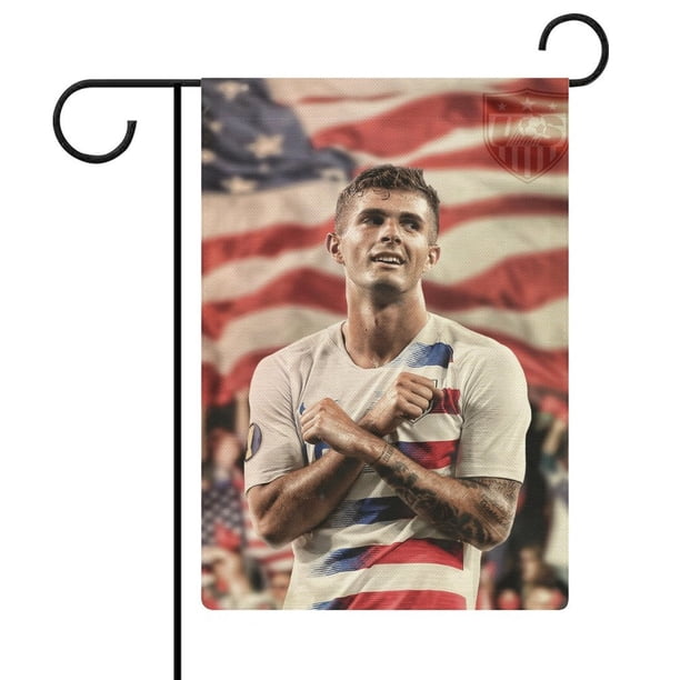 Christian Pulisic -bandera de jardín temática. Regalo perfecto para fans, amigos y familiares, ideal para actividades al aire libre y decoración de fiestas. 32*47CM