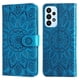 thumbnail image 2 of Funda tipo cartera FOXDOCK para Samsung Galaxy M23 5G , diseño girasol en relieve, cuero PU, cierre magnético, soporte y tarjetero, 2 of 5