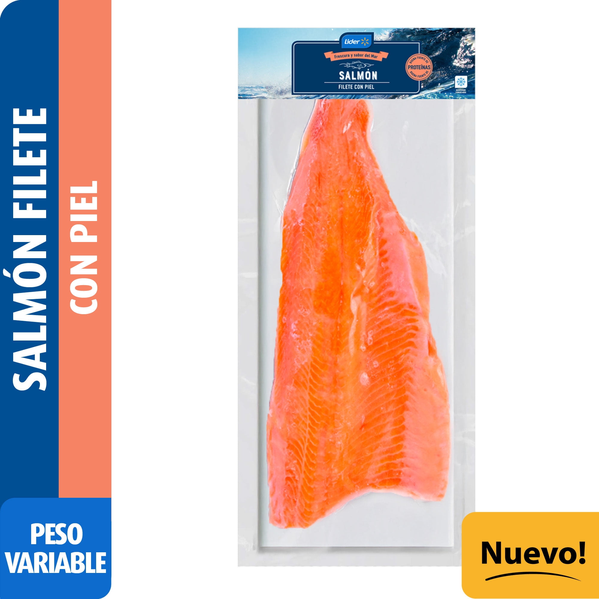Filete De Salmón Entero 750 g Lider