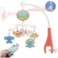 Total Click - Juguete Movil Sonajero Infantil Con Luz Y Sonido Acuatico Naranja