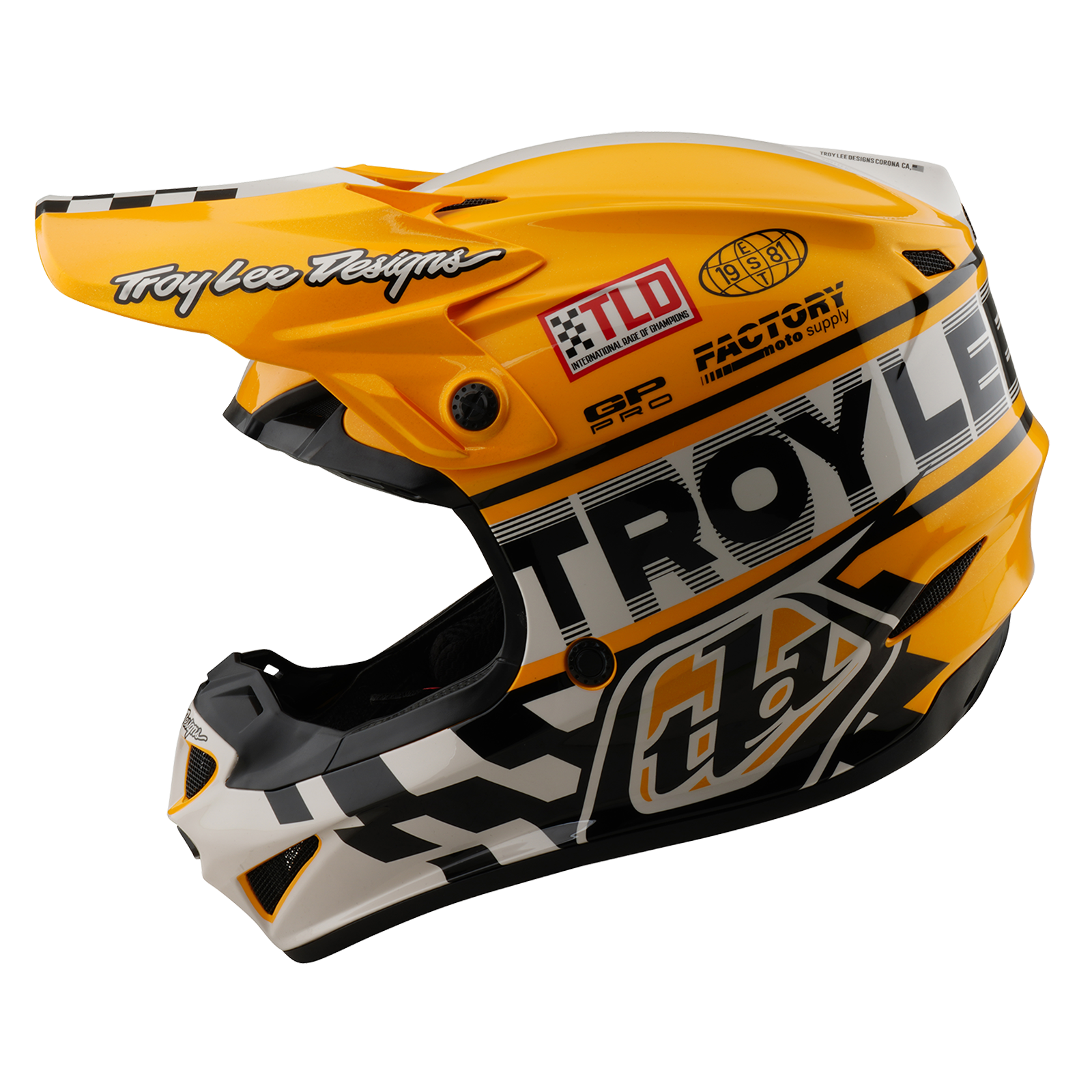 Casco Troy Lee Gp Pro Fifty-50 White/Gold