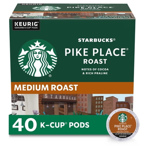 Cápsulas De Café Starbucks Pike Place Tostado Medio 40 K-Cups