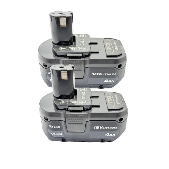 Batería RYOBI ONE+ de iones de litio de 18 V y 4,0 Ah de alta capacidad (paquete de 2)