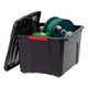 thumbnail image 4 of Bidones de almacenamiento Iris USA, 40 L, apilables con tapas, 6 unidades, negros, 4 of 9