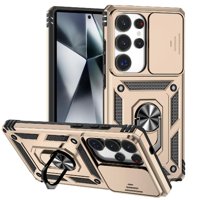 Estuche Gangxun Para Samsung Galaxy S25 Ultra, Soporte Giratorio 360°, Estilo Mecánico Y Magnético