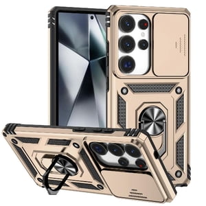 Estuche Gangxun Para Samsung Galaxy S25 Ultra, Soporte Giratorio 360°, Estilo Mecánico Y Magnético