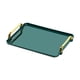 thumbnail image 1 of Bandeja Para Servir Rectangular, Moderno, Almacenamiento De Cosméticos Para Escritorio, Mesa De Centro, Hotel, M, Verde, 1 of 3