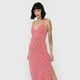thumbnail image 3 of Vestido Mujer Largo Escote V Animal Print Rojo Corona, 3 of 5