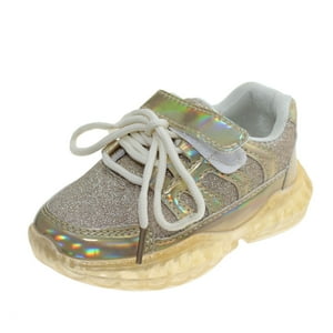 Zapatilla Con Luces Dorado Vía Franca