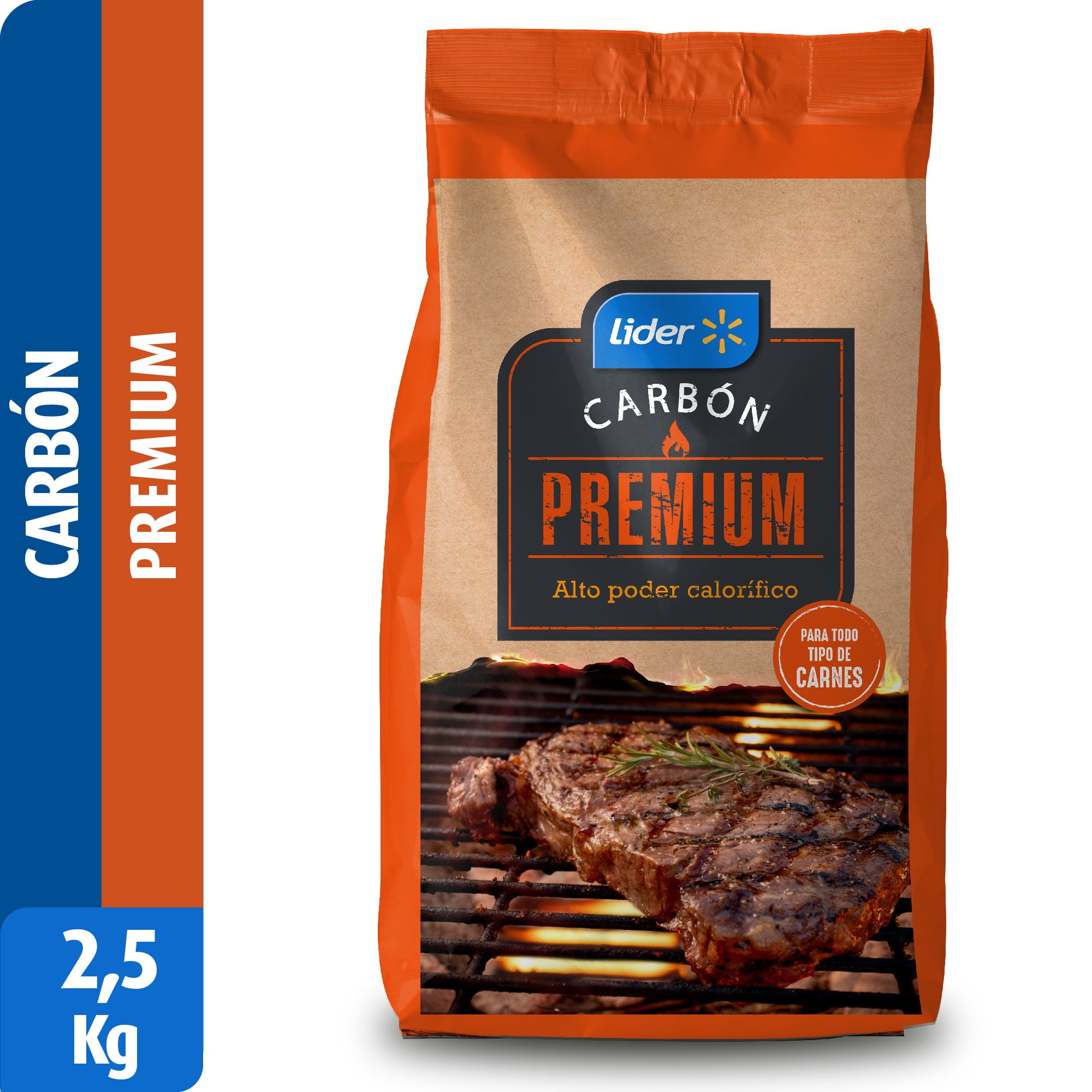Carbón Mix Vegetal 2,5 kg Lider
