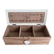 thumbnail image 2 of Caja De Té Mediana De Madera 3 Espacios Corazon Colgante negro, 2 of 3