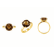 thumbnail image 3 of Anillo Ajustable Solitario Precious Gem con Baño de Oro 18K., 3 of 9
