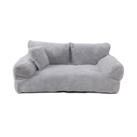 Magideal - Cama Para Dormir Para Mascotas Con Funda Lavable, Suministros Para Mascotas, Base Antideslizante Multiusos, Sillón Reclinable Para Mascotas, Sofá Gris Claro