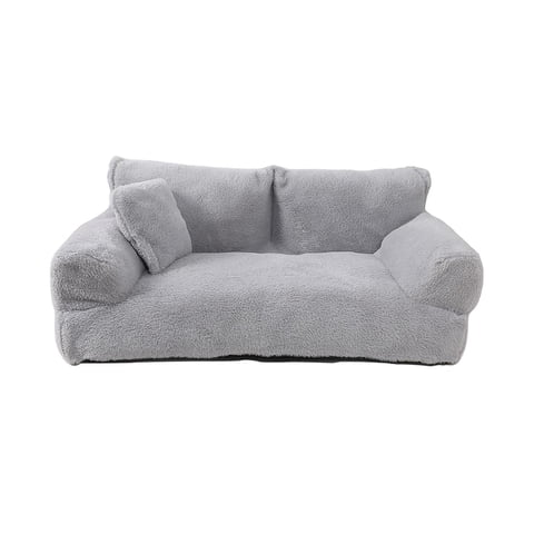 Magideal - Cama Para Dormir Para Mascotas Con Funda Lavable, Suministros Para Mascotas, Base Antideslizante Multiusos, Sillón Reclinable Para Mascotas, Sofá Gris Claro