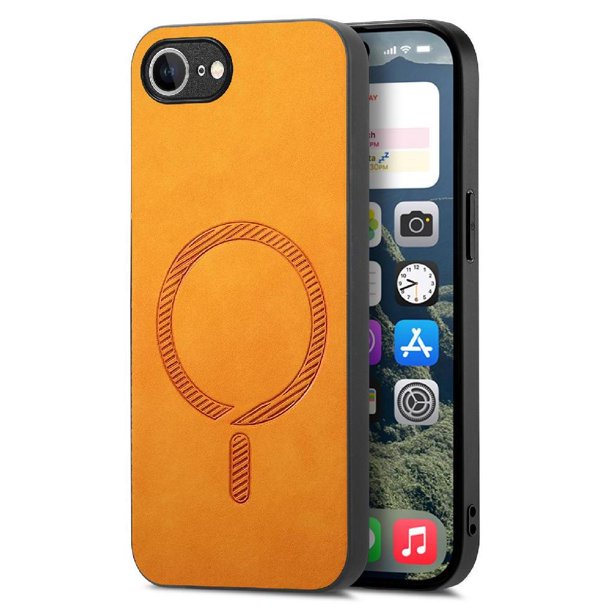 Magnetic Slim Case for iPhone 16e with Camera Guard & Anti-Scratch Back Yellow
