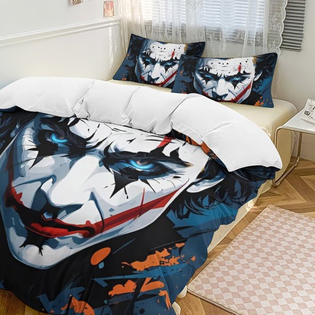 The Dark KnightCartoon Collection 3-Piece Comforter Set, Personalized Bedding Decor for Kids And Teens Bed Sheets