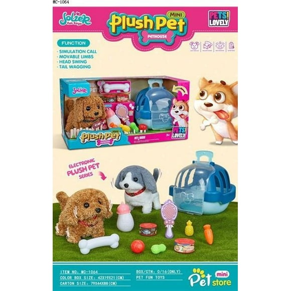 Set De Coleccionista Mini Plush Pet Huesito Y Biberon