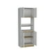 thumbnail image 2 of Mueble Microondas 4 Puertas Fm-008b Blanco Y Café Claro, 2 of 7