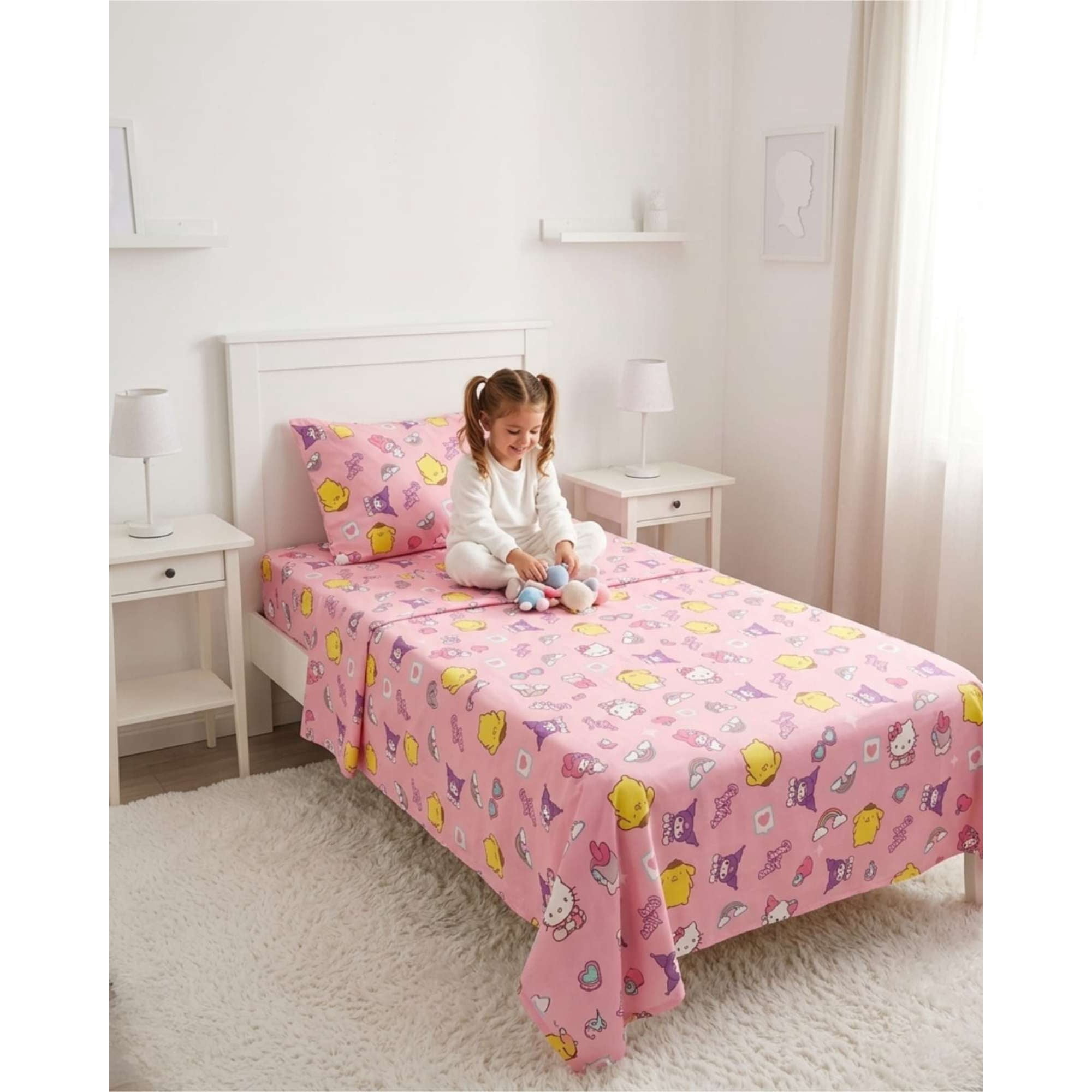 Myl Todo Hogar - Sábanas De Cama Infantil Con Funda Diseño Estampado Pastel