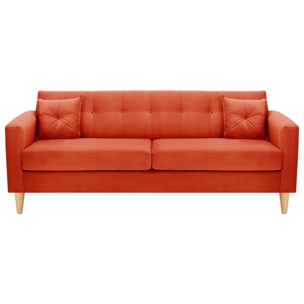 Sofa New Retro 3CG Felpa 05 Naranja