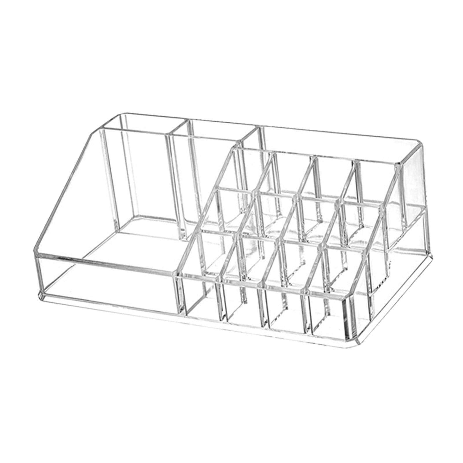 Magideal - Organizador De Maquillaje, Soporte Para Brillo De Labios, Organizador De 16 Rejillas, Decoración Acrílica Para Tocador, Encimera, Tubos De Lápiz Labia