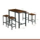 thumbnail image 4 of Set de comedor para cocina con pisos taburetes madera industrial, 4 of 7