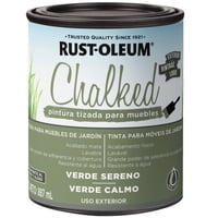 Rust Oleum - Pintura Chalked Tizada Exterior Base Agua 877Ml Verde Sereno