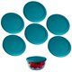 thumbnail image 1 of Tapas de repuesto KlareWare para recipientes de 4 tazas, tapas de plástico libre de BPA para Pyrex 7201 y Anchor Hocking (paquete de 6, turquesa) - Recipientes no incluidos, 1 of 7