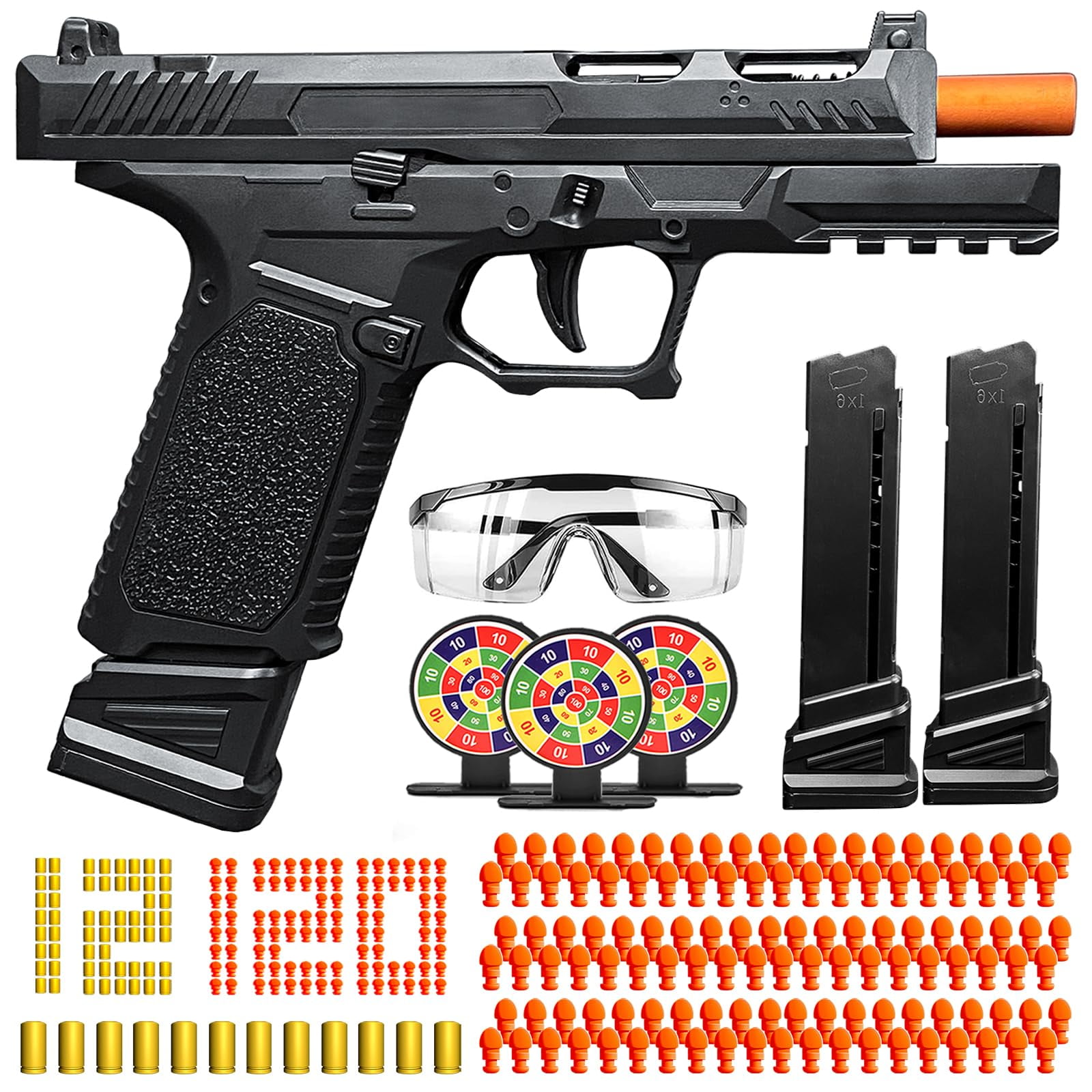 Pistola Automática De Expulsión De Proyectiles Toy Gun Xuzhtyoo Con Balas