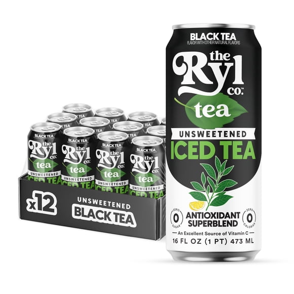 Té Helado The Ryl Co sin Azúcar 473 ml paquete de 12