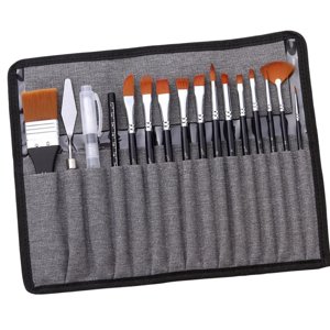 Magideal - De Pinceles Para De , 16 Uds., Kit De Pinceles Para El Cabello De Para Principiantes, Profesionales, Niños Y Adultos , Negro