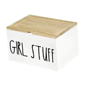 Bothyi - Porta Tampones Para Baño, Separador Móvil De Madera, Organizador De Productos Femeninos, Color Blanco