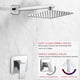 thumbnail image 2 of Juego de grifos de ducha Heable Chrome con ducha tipo lluvia de 20 cm, 2 of 7