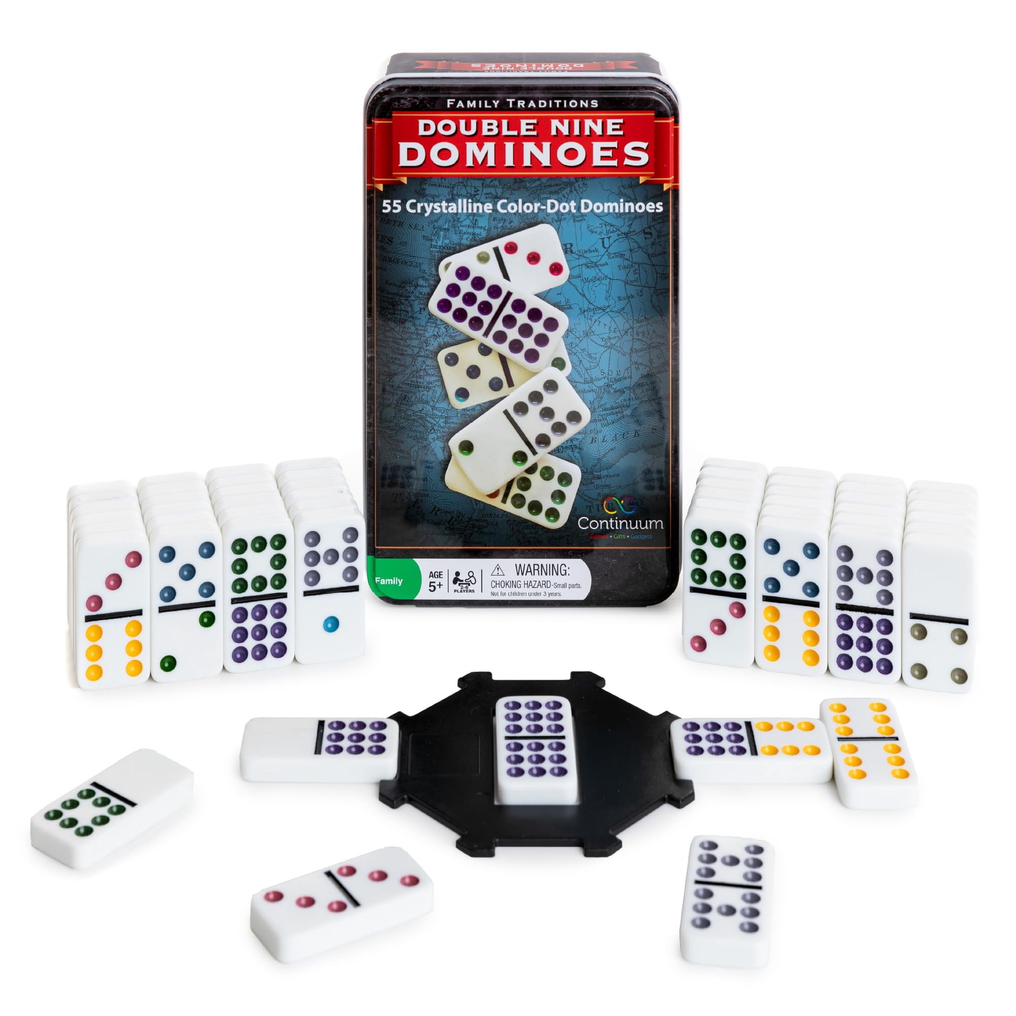 新品未使用 Domino Set Domino Set Continuum Games Family Traditions Double 9 | Lider