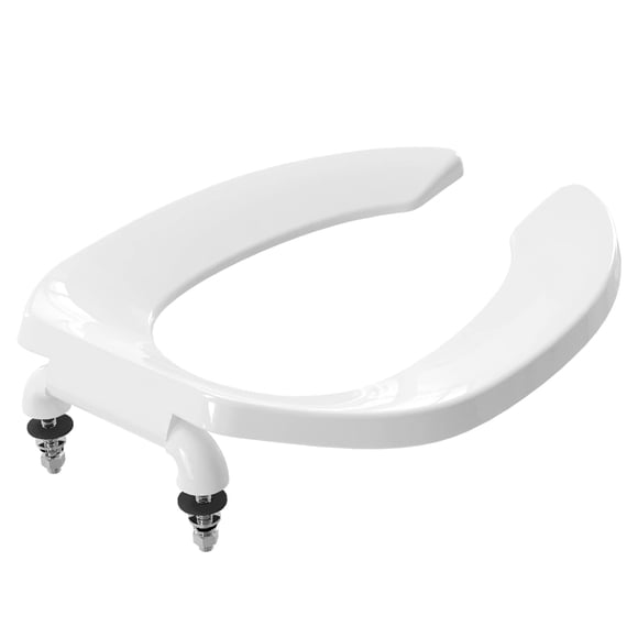 Asiento De Inodoro Comercial Alargado De 47 Cm Blanco