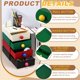 thumbnail image 3 of Cajones de almacenamiento apilables Uxcell para escritorio, organizador de escritorio apilable de plástico con cajones, caja de almacenamiento para oficina en casa, papelería, baño, maquillaje, verde, 3 of 7