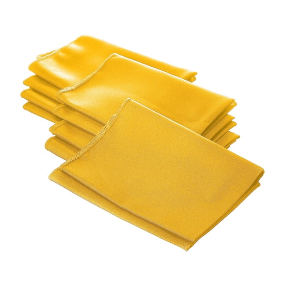 Servilletas de tela LA Linen Polipopelina, 45 x 45 cm, 10 unidades, color amarillo oscuro