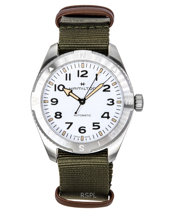 Reloj Hamilton Khaki Field Expedition Textile Strap White Dial Automatic H70315910 100M Unisex Watch