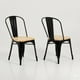 thumbnail image 2 of Pack de 2 Silla Tolix Asiento de Madera, 2 of 2