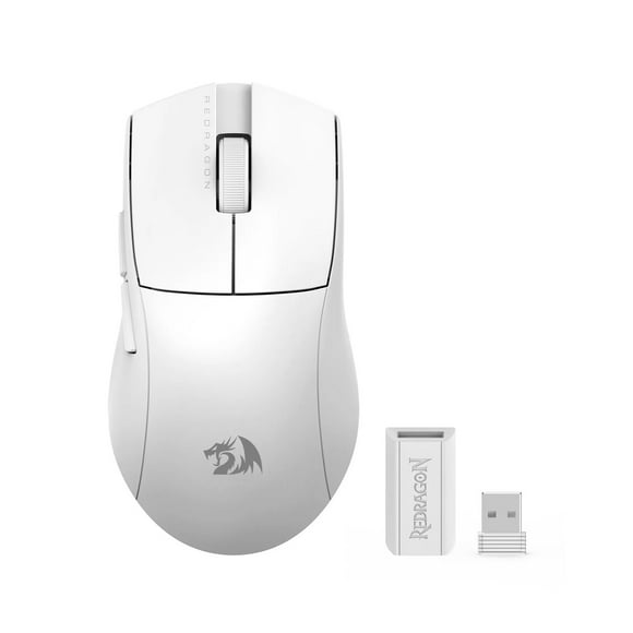 Mouse Gamer Inalámbrico Redragon King M916 PRO 1000hz Blanco