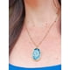 thumbnail image 2 of Colgante Luna Y Estrellas Resina Azul Chapado En Oro 18k, 2 of 3