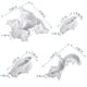thumbnail image 2 of Voaesdk Juego de 4 moldes de silicona para resina con animales: lagarto, rana y caracol, 2 of 6