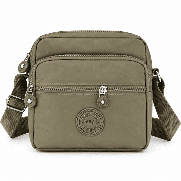 Cartera Bandolera Urbana 10 L con Correa Ajustable y Múltiples Bolsillos
