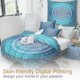 thumbnail image 5 of Purple Mandala Bedding Set Boho Duvet Cover Set 3 Piece Bohemian Comforter Cover with 2 Pillowcases, 5 of 5