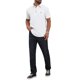 thumbnail image 2 of INSPIRE CHIC Camisas Polo de Playa Hawaianas Casuales de Manga Corta con Bolsillo en el Pecho de Lino para Hombre Inspiradas 2XL Blanco, 2 of 6