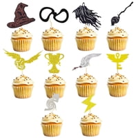 Cupcake Toppers Qypiqy Magical Wizard Para Decoración De Fiesta, 20 Unidades