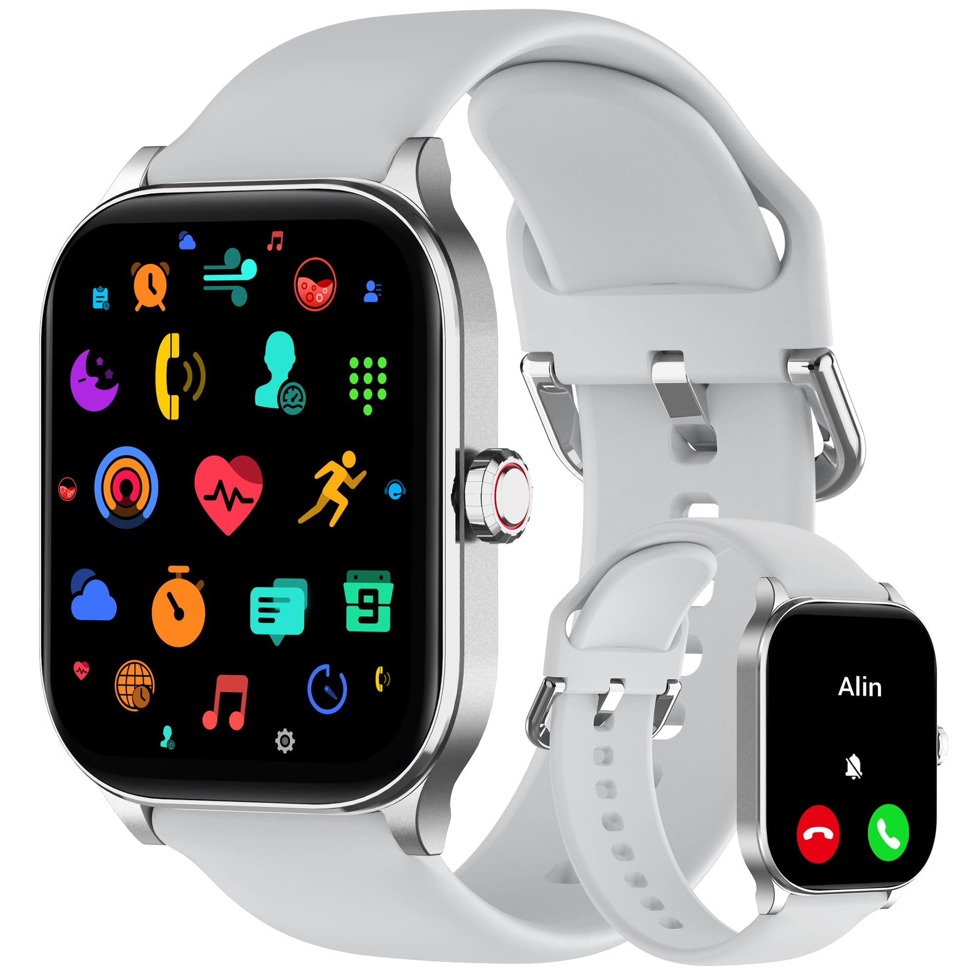 Othalne - Reloj Inteligente De 2 01 Pulgadas Para Android Y Iphone Con Frecuencia Cardíaca