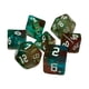 thumbnail image 3 of 7 Piezas De Dados Poliédricos De Doble Color D6 D4 D8 D10 (00-90 Y 0-9) D12 D20 Café Verde, 3 of 5