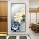 thumbnail image 2 of 1pc Canvas Oil Painting, Golden Edge Blue Chrysanthemum And Yellow Pink Camellia Pattern, Hanging Wall Art, For Vertical Panoramic Entrance Home Decoration Painting, No Frame, 2 of 2