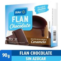 Flan Sabor Chocolate Sin Azúcar Añadida 90 G Lider